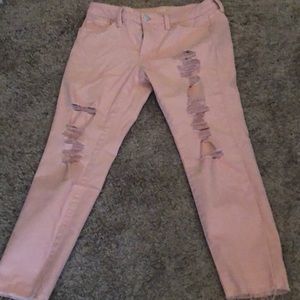 A.N.A. Pink distressed jeans. Size 6